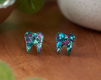 DRAGON | Tooth Earrings | Single Set | Dental Hygienist, Dental Assistant, Dentist, Student, Dental Gift