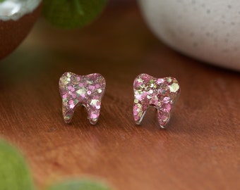 LATE NIGHT | Tooth Earrings | Single Set | Dental Hygienist, Dental Assistant, Dentist, Student, Dental Gift