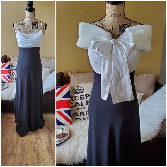 Audrey Hepburn Style Dress Size 6 Long Black Eveni