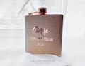 Personalized Glitter Flask: Rose Gold Bachelorette Party Favor Girls Trip Girls Weekend