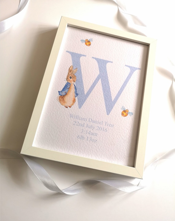 2 Piece BNWT Contemporary Baby Baby Personalised Peter Rabbit New Baby