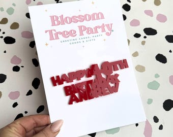 Adorno personalizado para tarta de cumpleaños de videojuegos: adorno acrílico de 12,7 cm, decoración retro para fiesta gamer.