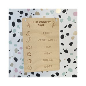 Ensemble de jeu de cuisine personnalisé pour enfants | Enseigne Toy Cafe | Cuisine de boue | Jeu de rôle | Version 2