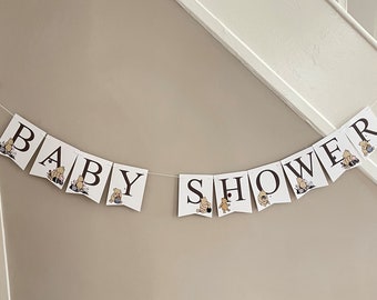 Winnie the Pooh Baby Shower Baby Bunting Sign | Unisex Baby Shower | Baby Shower Garland Banner | Pooh Bear