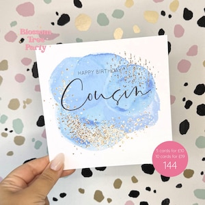 Happy Birthday Cousin Card | Cousin Birthday Card | Card for Cousin | Auntie's son | Card for him (Ref: 144)