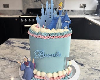 Adorno para pastel de castillo de cuento de hadas / Adorno para pastel de cumpleaños de princesa / Decoración acrílica para pastel de castillo / Decoración para fiestas inspirada en princesas