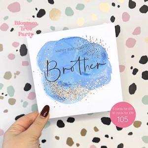 Joyeux anniversaire frère | carte d'anniversaire frère | Carte pour frère | Brother carte de vœux | Carte d'anniversaire (Réf : 105)