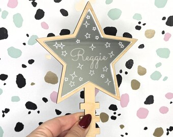 Adorno para árbol de Navidad personalizado / Adorno para árbol de Navidad / Acrílico espejado Elija entre plata o oro / Estrella de árbol
