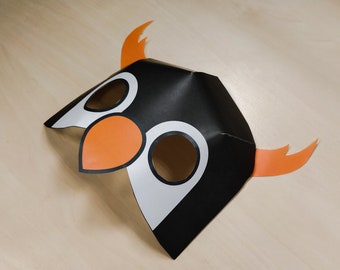 Penguin Mask Printable Penguin costume mask