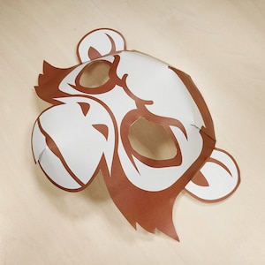 Monkey Mask Printable ape costume safari animal mask