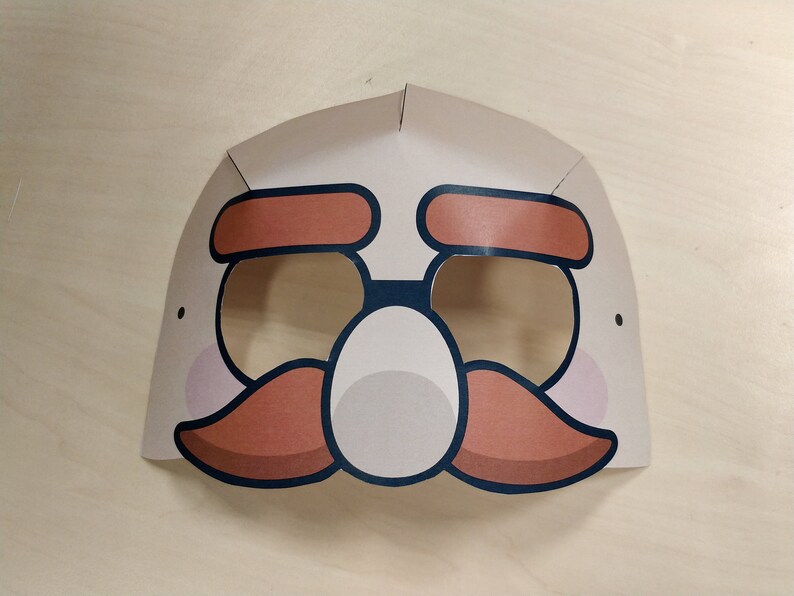 Grandpa Mask Printable grandpa costume animal mask halloween