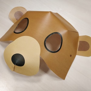 Bear Mask Printable costume safari animal mask halloween