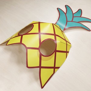 Pineapple Mask Printable Pineapple costume fruit mask yellow halloween