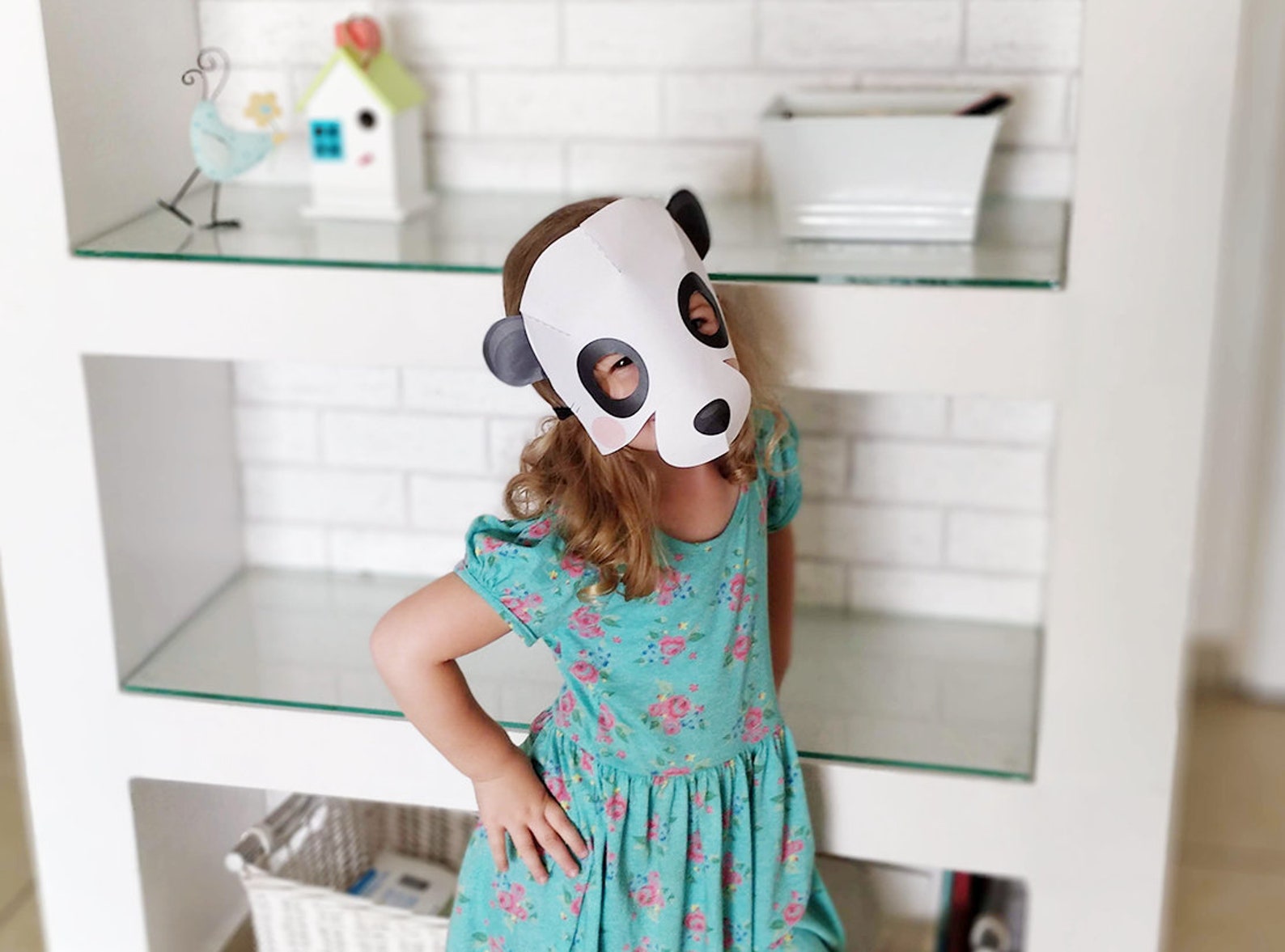 Panda Bear Mask Printable Panda Bear Costume Animal Mask Halloween - Etsy