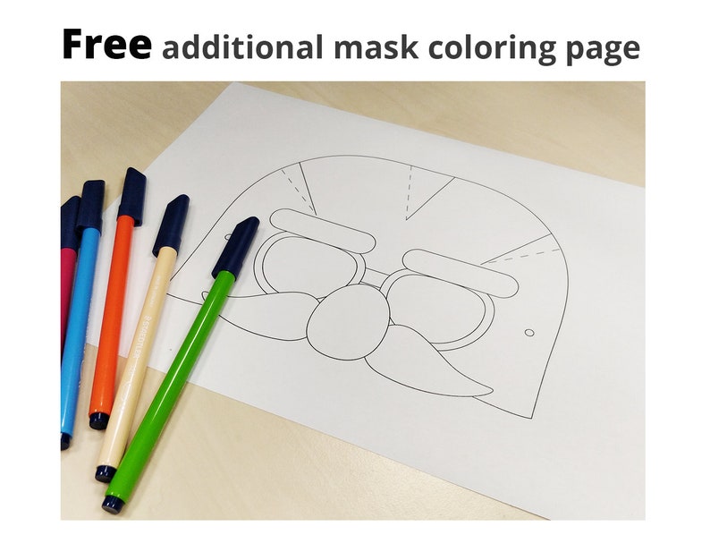 Grandpa Mask Printable grandpa costume animal mask halloween