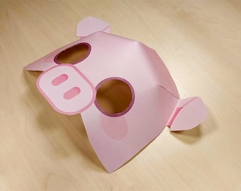 Pig Mask Printable Pig costume farm animal mask