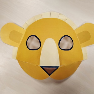Lion Mask Printable safari animal costume mask halloween