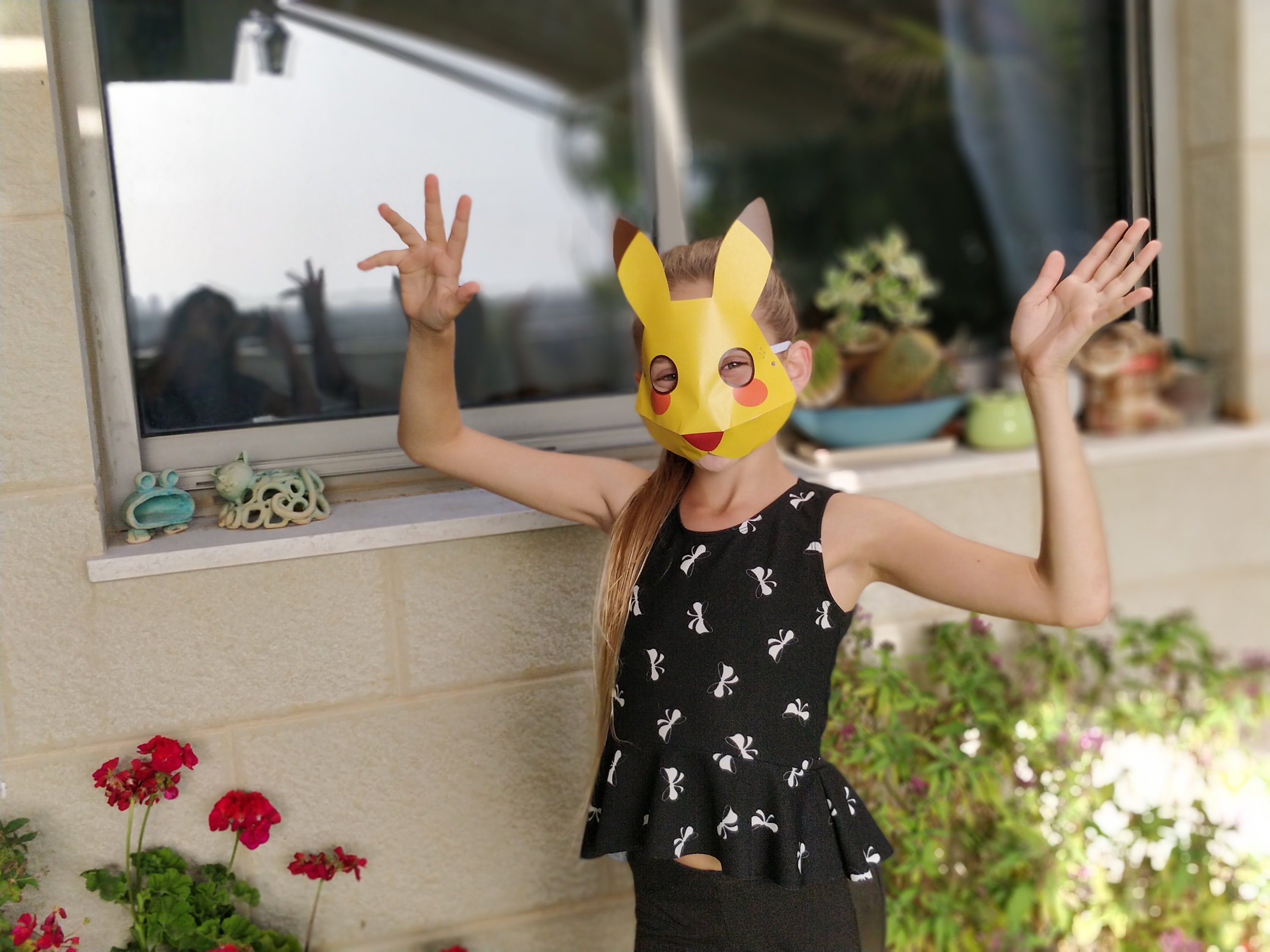 Pikachu Mask Printable Pikachu Costume Animal Mask Halloween Etsy Pikachu Mask Printable Pikachu Costume Animal Mask Halloween Etsy