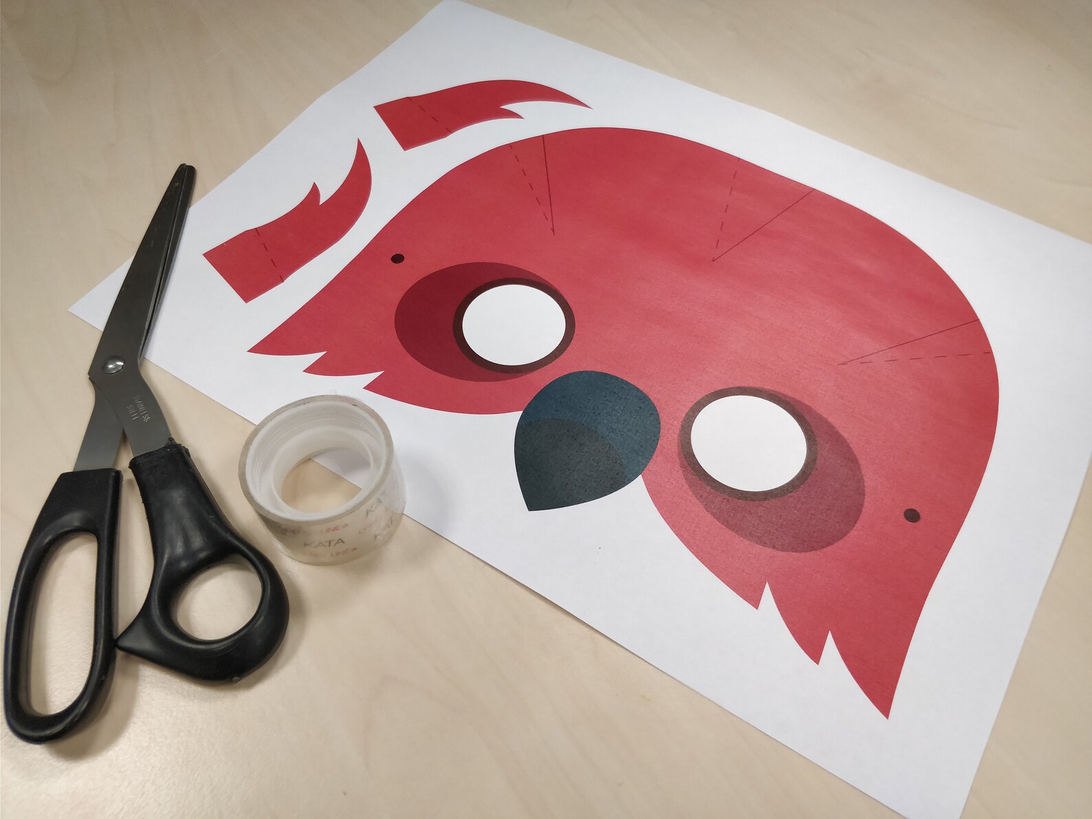 Owl Mask Printable Owl Costume Animal Mask Halloween - Etsy