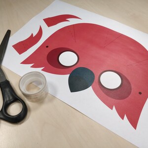 Owl Mask Printable Owl Costume Animal Mask Halloween - Etsy