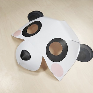 Panda bear Mask Printable Panda bear costume animal mask halloween
