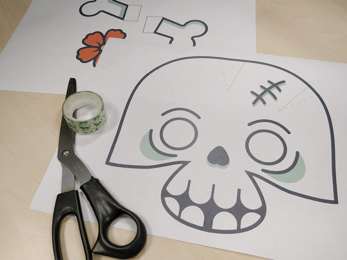 Skull Mask Printable Skull costume bones 3D mask - Etsy Polska