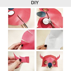 Owl Mask Printable Owl Costume Animal Mask Halloween - Etsy