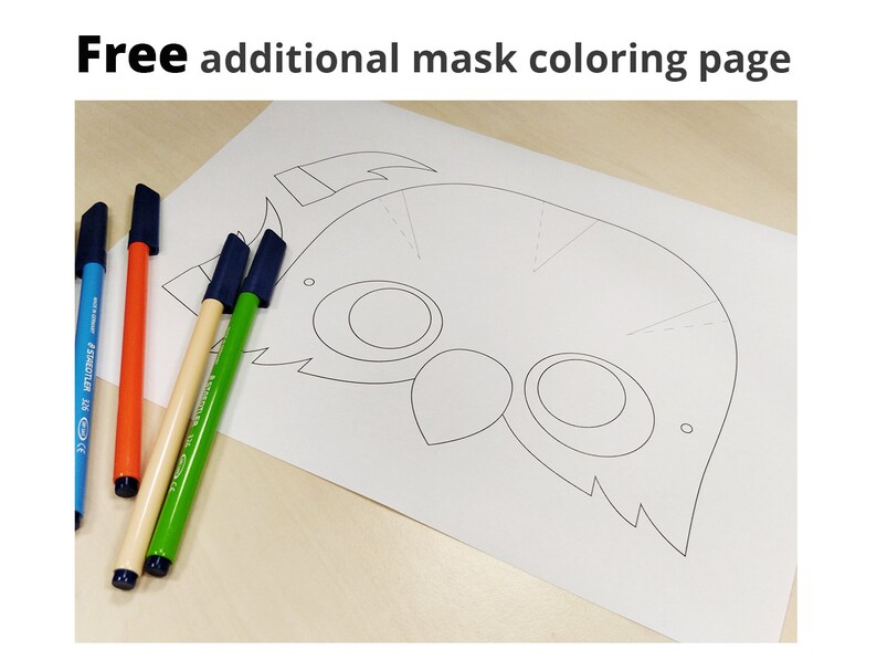Owl Mask Printable Owl Costume Animal Mask Halloween | Etsy