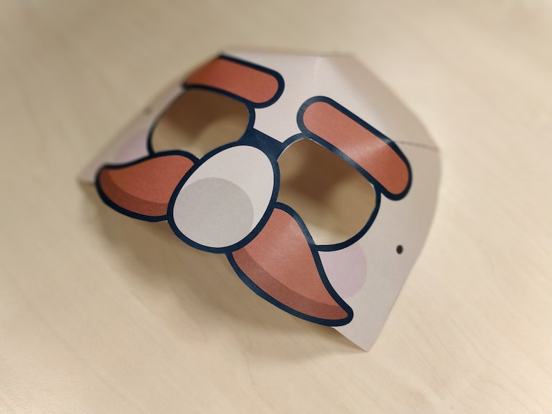 Grandpa Mask Printable grandpa costume animal mask halloween