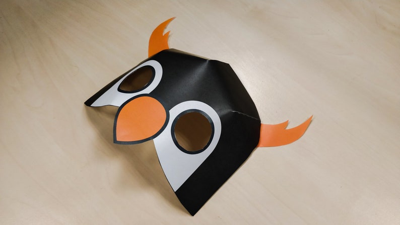 Penguin Mask Printable Penguin costume mask 画像 1