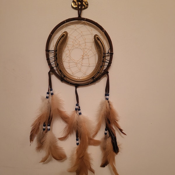 Real Racehorse worn Horseshoe Dreamcatcher lucky charm