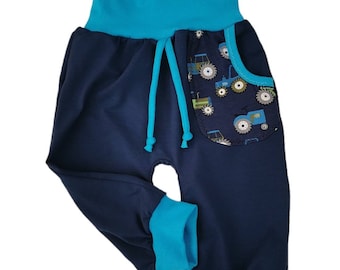 Short baby bloomers/knickebockers/summer trousers in sizes 50/56 to 134 made of jersey