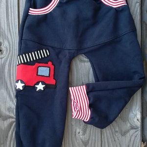 Baby pants Fire department in size. 50/56 62/68 74/80 86/92 98/104 110/116 122 128 and 134 made of jersey or sweat image 1