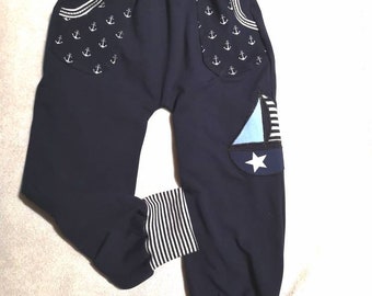 "Maritime" bloomers made of jersey or sweat in sizes 62/68* 74/80* 86/92* 98/104* 110/116* 122*128 and 134