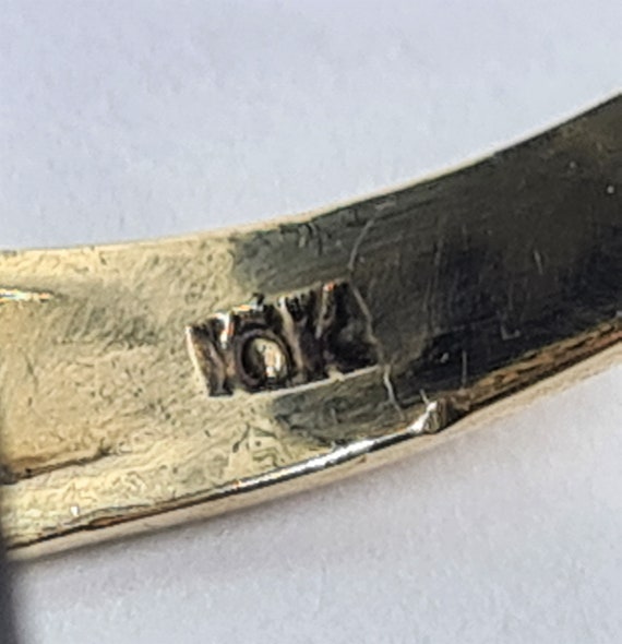 Crosby 10K gold synthetic Alexandrite ring, vinta… - image 9