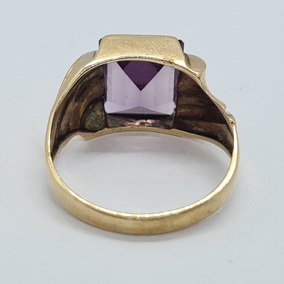 Crosby 10K gold synthetic Alexandrite ring, vinta… - image 7