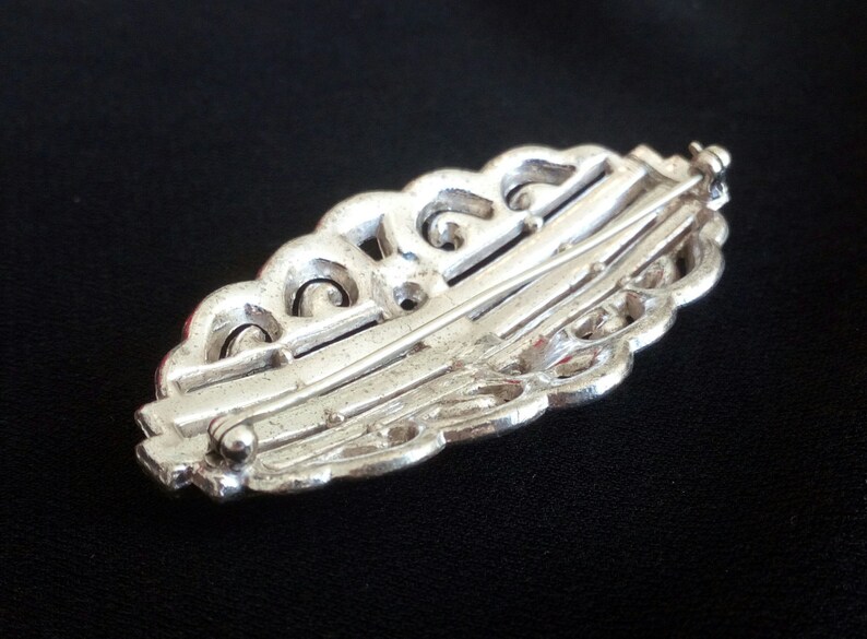 1920s vintage paste brooch Wedding Something Old Gift Bridal Large Art Deco Diamond Paste Brooch
