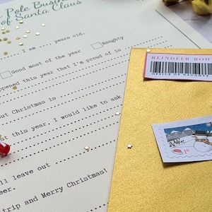 Brief an Santa Schreibzeug, Brief an den Weihnachtsmann, Weihnachtsbrief für den Weihnachtsmann, Wishlist, Weihnachtsliste für den Weihnachtsmann