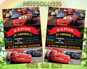 cars birthday invitations cars invitation lightening mcqueen etsy mcqueen birthday invitations
