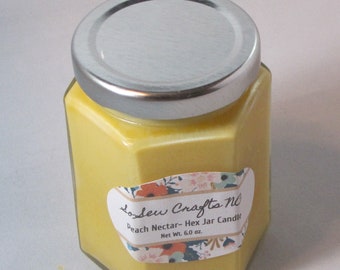 Soy Candle - 6oz Hex Jar