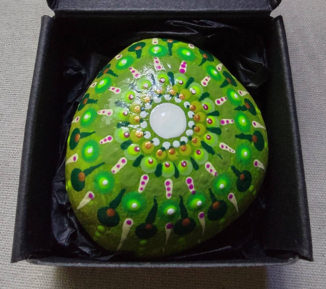 Hand Painted Rocks, Every Rock is a One of a Kind, Colorful, Black ...