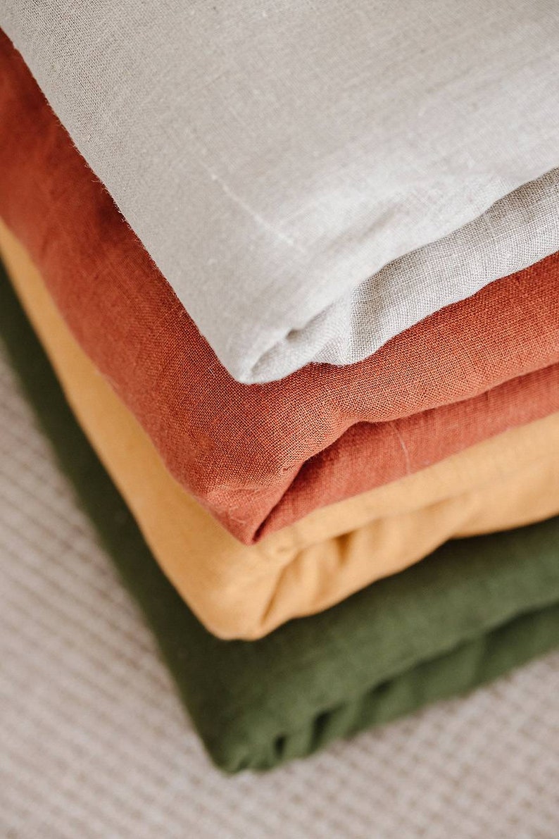 Linen Baby Blanket Quilted Linen Blanket Neutral Baby Etsy