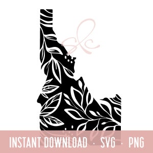Idaho State Cut File, SVG, PNG, Foliage, Nature, Original Artwork, Digital Download, Personal License