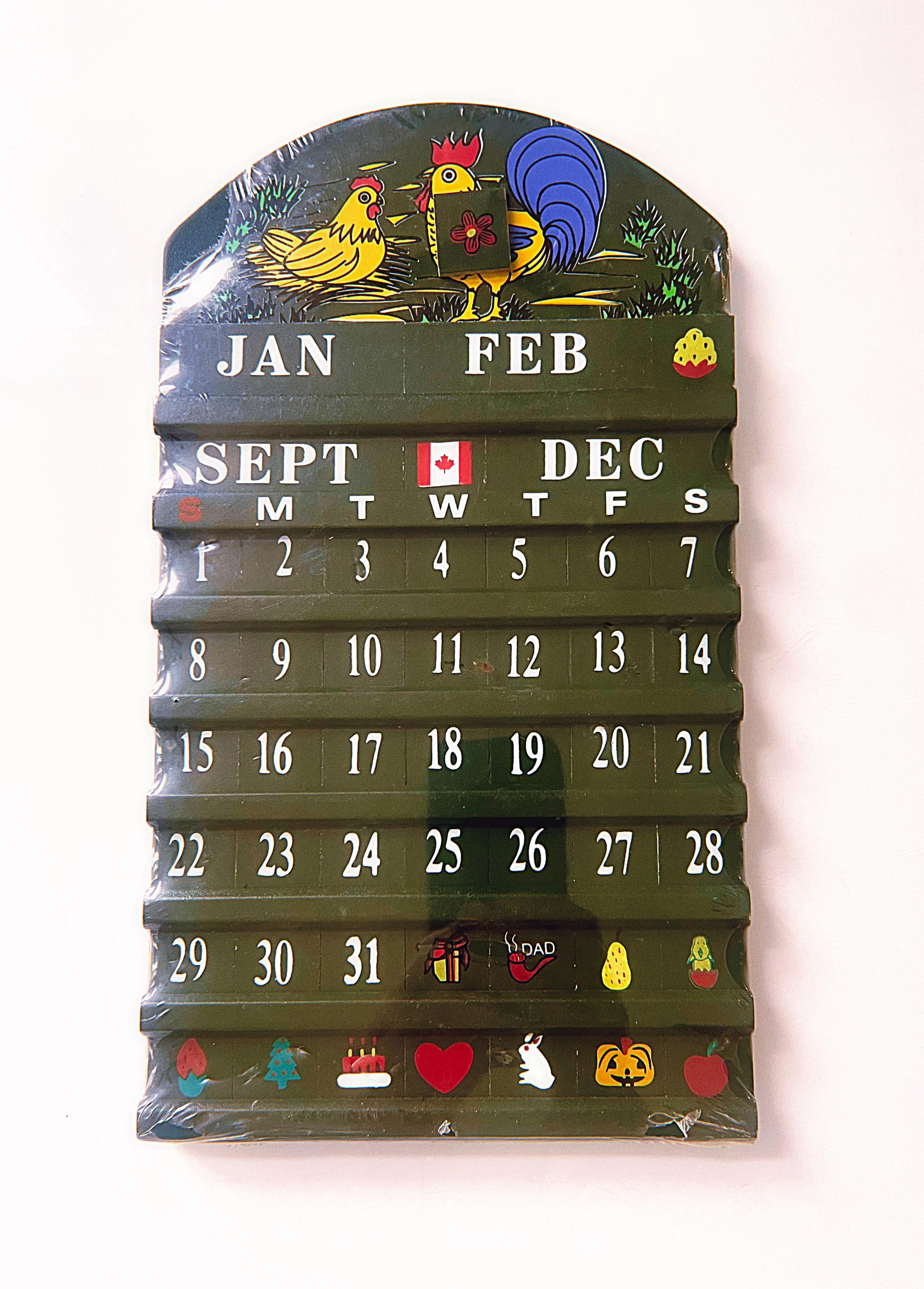 Vintage wooden perpetual calendar - Etsy 日本