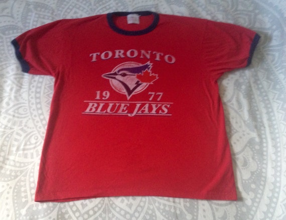 red blue jays baseball shirt