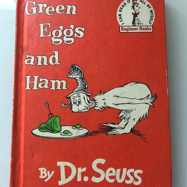 1960 Green Eggs and Ham, First Edition Dr. Seuss Book Club Edition  Green Eggs and Ham