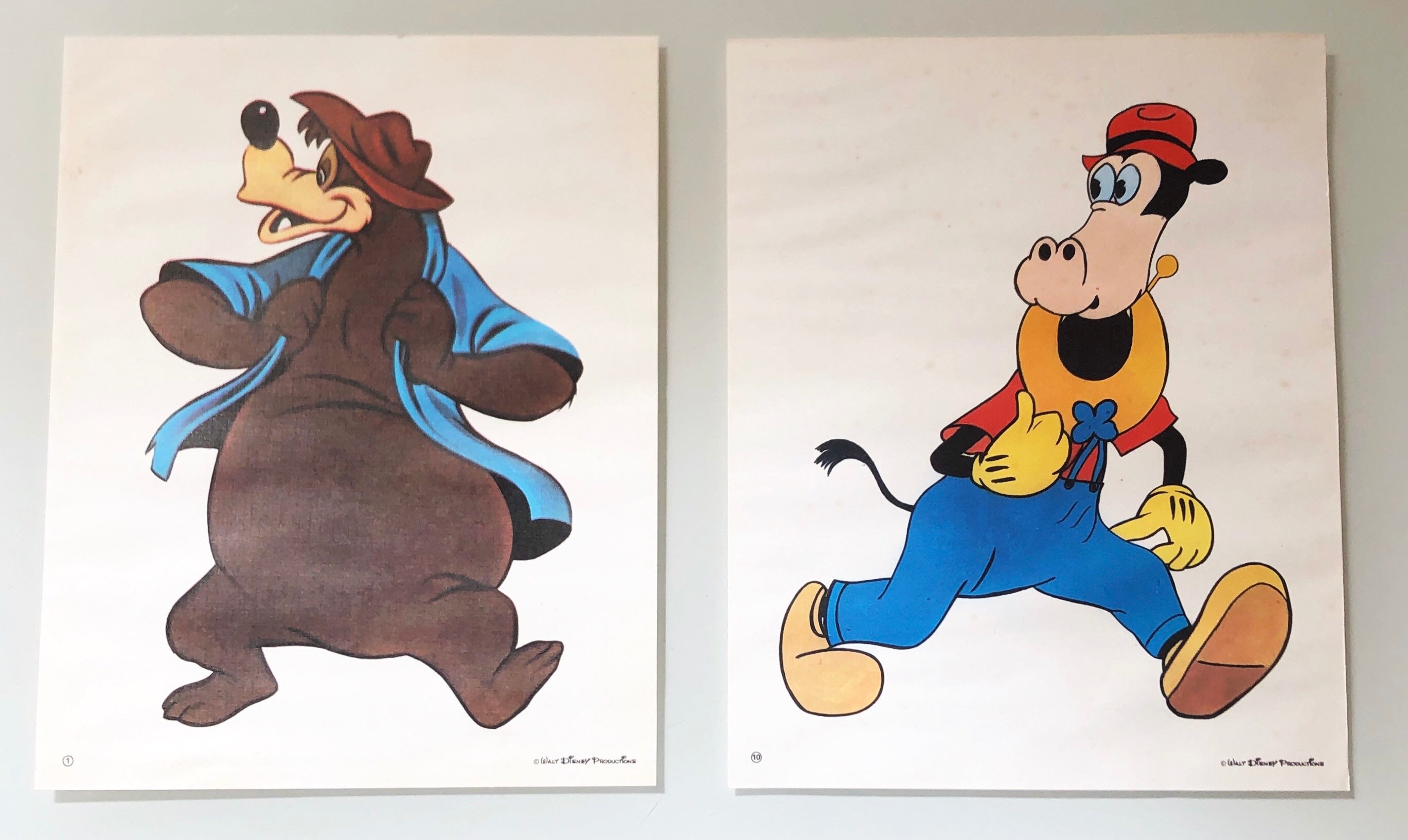 Vintage Disney Screenprints, 11 X 9”, BRER Bear, HORACE