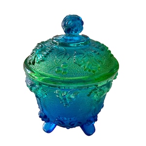 Depression Glass #3525 Candy Dish Footed With Lid JEANNETTE
