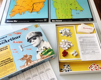 Vintage Board Game, War Strategy Game, Major Campaigns Of GENERAL MACARTHUR, 1970s Board Games, Father's Day Gift