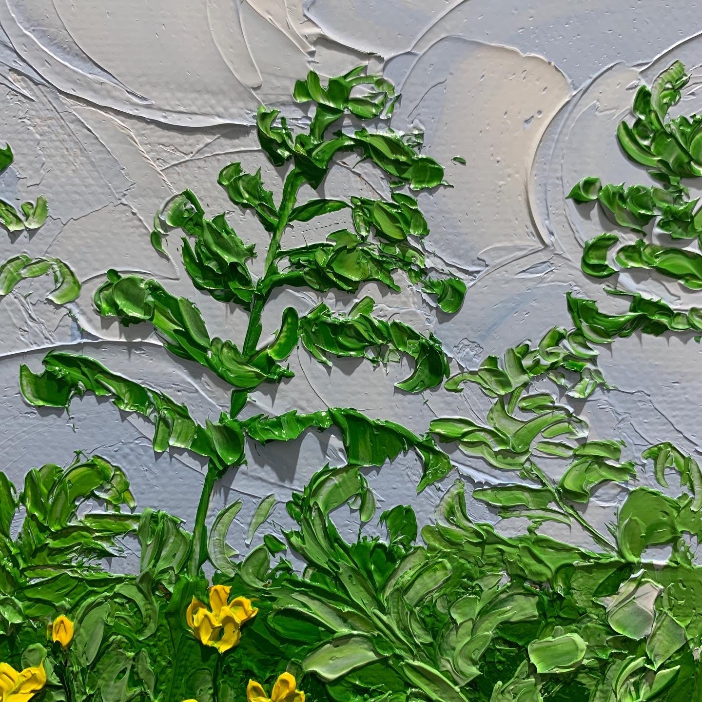 FLORAL OIL PAINTING - Original Palette Knife Impasto Painting ...